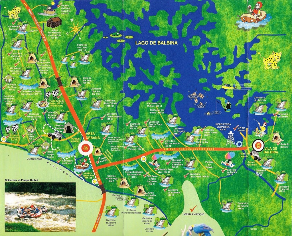 Mapa das Cachoeiras do Amazonas